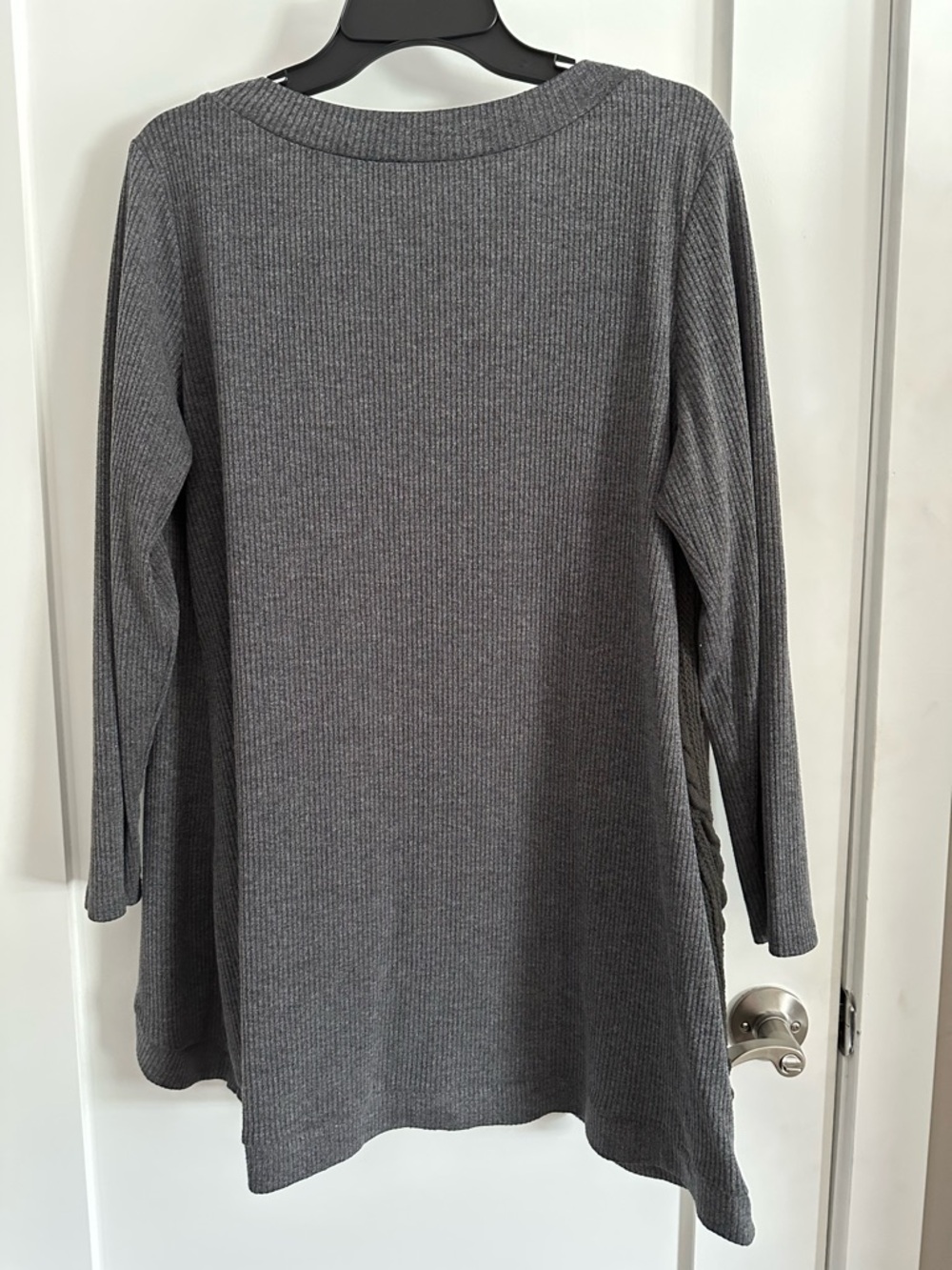 Rosegal Gray Ribbed Knit Top - Picture 3 of 3